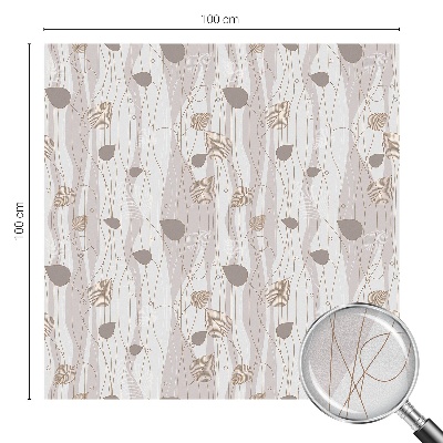 Neprůhledná fólie na sklo dveří Elegantní listy