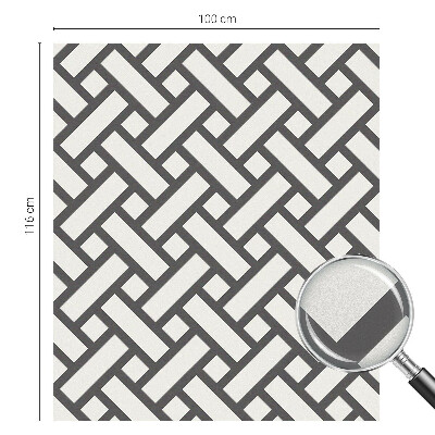 Dekorativní mléčná fólie na sklo Prokládané obdélníky