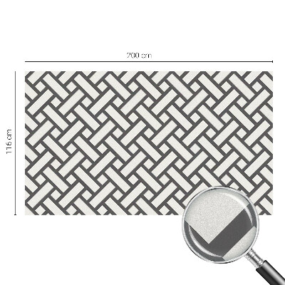 Dekorativní mléčná fólie na sklo Prokládané obdélníky