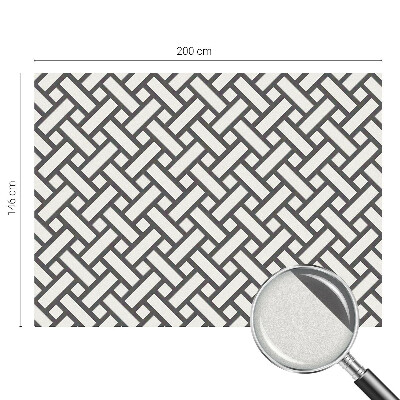 Dekorativní mléčná fólie na sklo Prokládané obdélníky