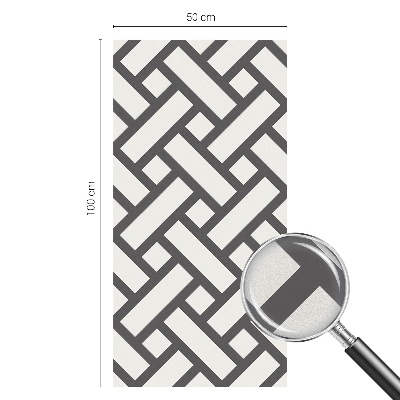 Dekorativní mléčná fólie na sklo Prokládané obdélníky