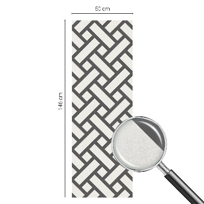 Dekorativní mléčná fólie na sklo Prokládané obdélníky