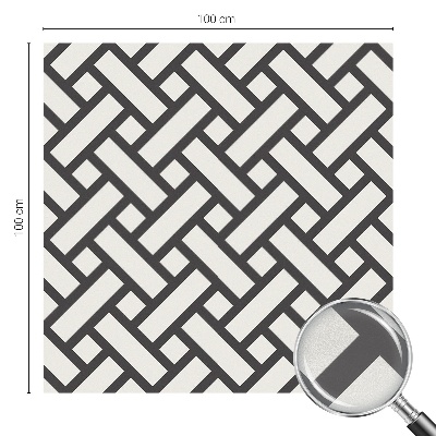 Dekorativní mléčná fólie na sklo Prokládané obdélníky