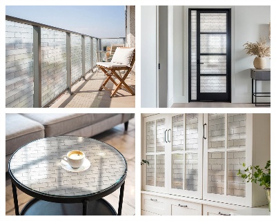 Protisluneční fólie na okna Cihlová textura