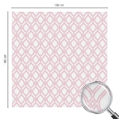 Privátní fólie na okno vitráž Růžové čáry