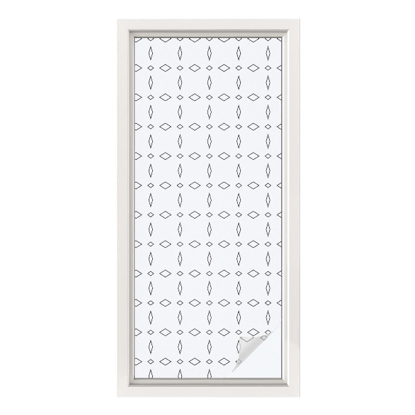 Privátní fólie na okno vitráž Kosočtverečné tvary