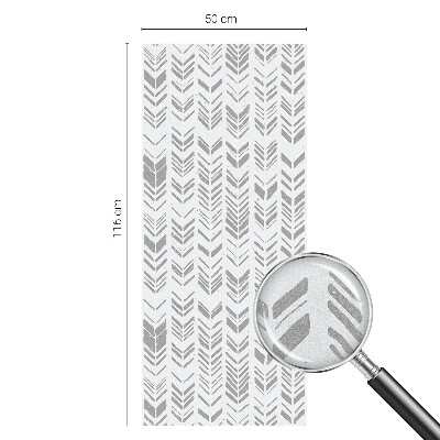 Dekorativní mléčná fólie na sklo Vzor šipky