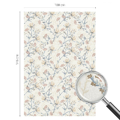 Neprůhledná fólie na sklo dveří Květiny harmonie