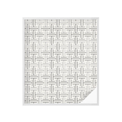 Dekorativní mléčná fólie na sklo Symetrický cop