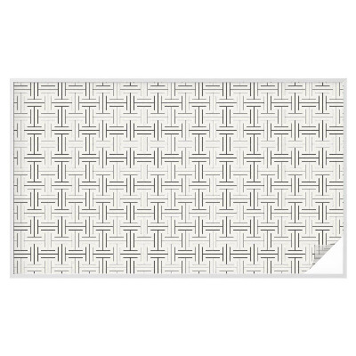 Dekorativní mléčná fólie na sklo Symetrický cop