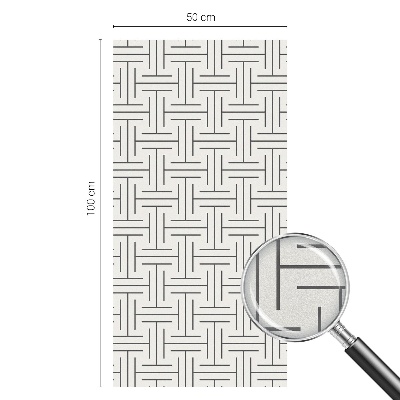 Dekorativní mléčná fólie na sklo Symetrický cop