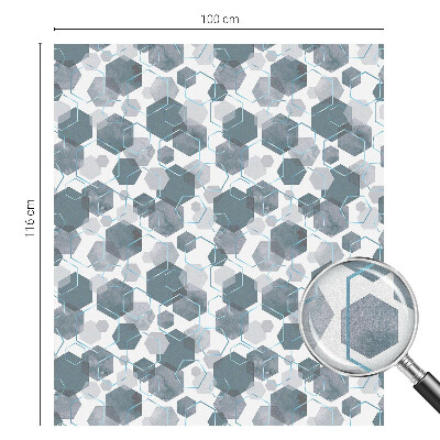 Privátní fólie na okno vitráž Geometrické šestiúhelníky