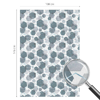 Privátní fólie na okno vitráž Geometrické šestiúhelníky