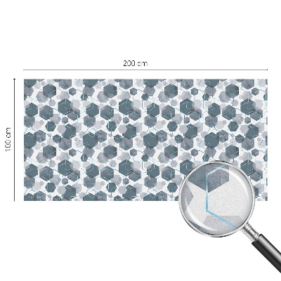 Privátní fólie na okno vitráž Geometrické šestiúhelníky