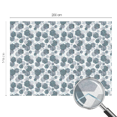 Privátní fólie na okno vitráž Geometrické šestiúhelníky