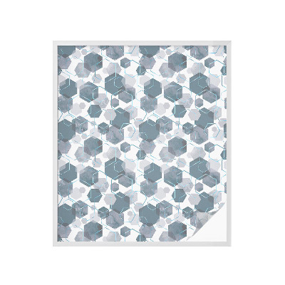 Privátní fólie na okno vitráž Geometrické šestiúhelníky