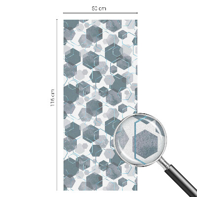 Privátní fólie na okno vitráž Geometrické šestiúhelníky