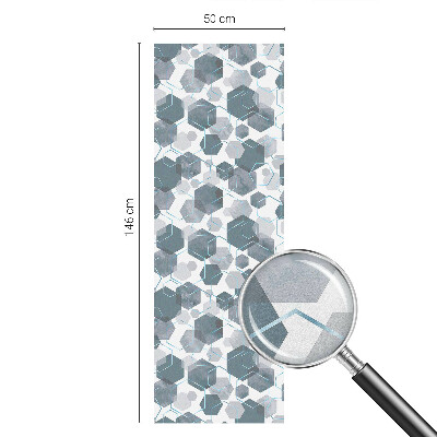 Privátní fólie na okno vitráž Geometrické šestiúhelníky