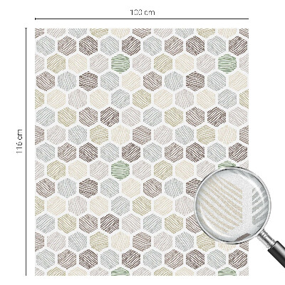 Dekorativní mléčná fólie na sklo Geometrické vlny