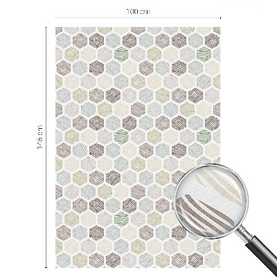 Dekorativní mléčná fólie na sklo Geometrické vlny