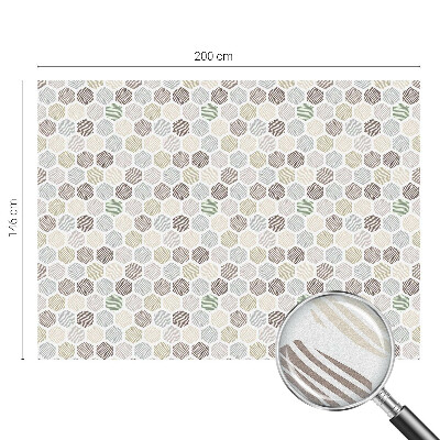 Dekorativní mléčná fólie na sklo Geometrické vlny