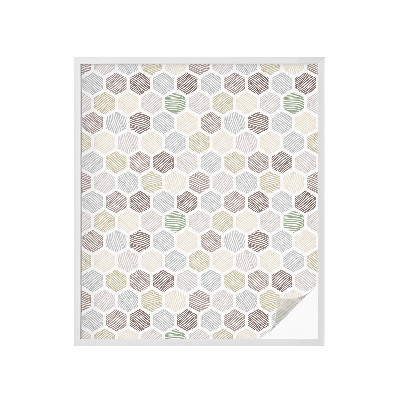 Dekorativní mléčná fólie na sklo Geometrické vlny