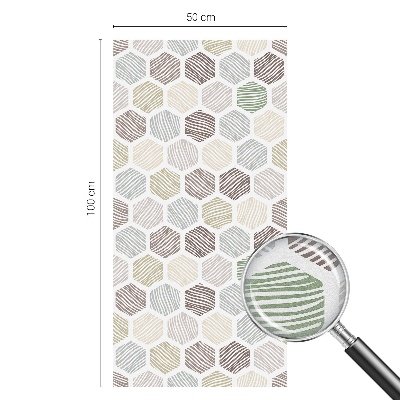 Dekorativní mléčná fólie na sklo Geometrické vlny