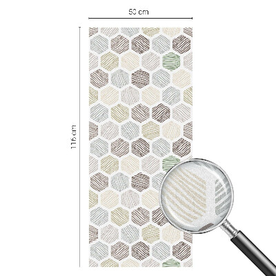 Dekorativní mléčná fólie na sklo Geometrické vlny