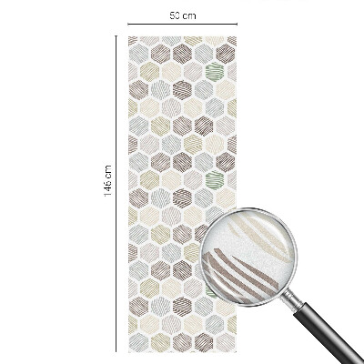 Dekorativní mléčná fólie na sklo Geometrické vlny