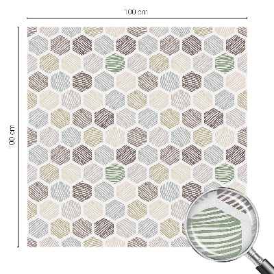 Dekorativní mléčná fólie na sklo Geometrické vlny