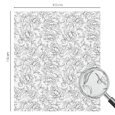 Dekorativní mléčná fólie na sklo Květinový motiv