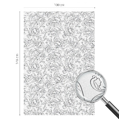 Dekorativní mléčná fólie na sklo Květinový motiv