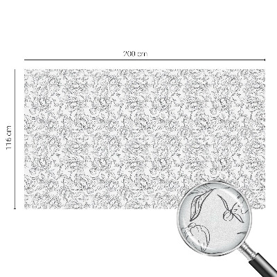 Dekorativní mléčná fólie na sklo Květinový motiv