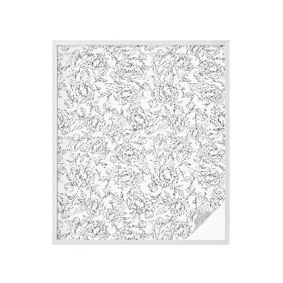 Dekorativní mléčná fólie na sklo Květinový motiv