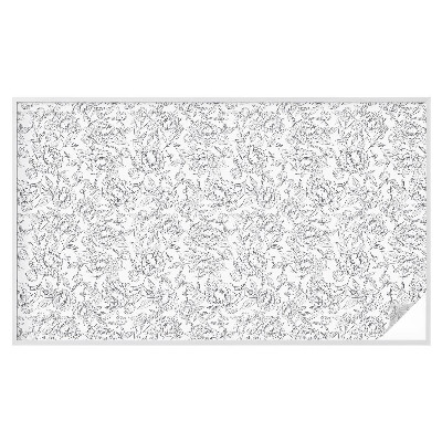 Dekorativní mléčná fólie na sklo Květinový motiv