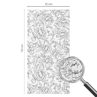 Dekorativní mléčná fólie na sklo Květinový motiv