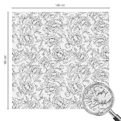 Dekorativní mléčná fólie na sklo Květinový motiv