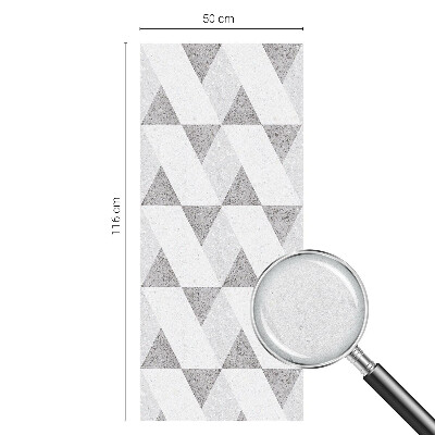 Neprůhledná fólie na sklo dveří Šedé trojúhelníky