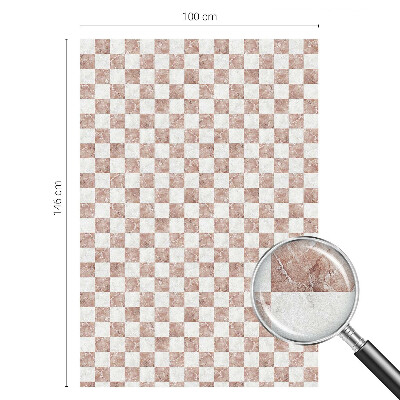 Privátní fólie na okno vitráž Klasická šachovnice