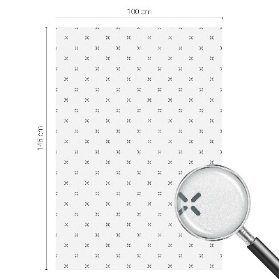 Dekorativní mléčná fólie na sklo Geometrické kříže