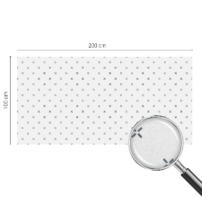 Dekorativní mléčná fólie na sklo Geometrické kříže