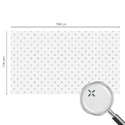 Dekorativní mléčná fólie na sklo Geometrické kříže