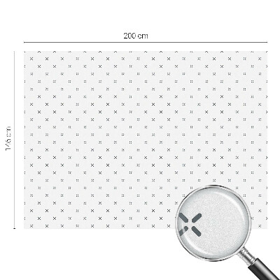 Dekorativní mléčná fólie na sklo Geometrické kříže