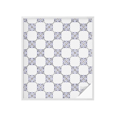 Dekorativní mléčná fólie na sklo Geometrické dlaždice