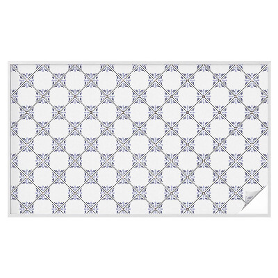 Dekorativní mléčná fólie na sklo Geometrické dlaždice