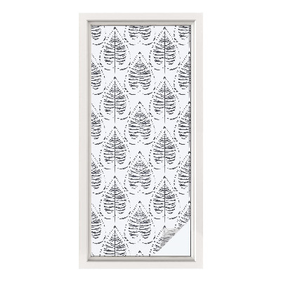 Privátní fólie na okno vitráž Listnatá elegance