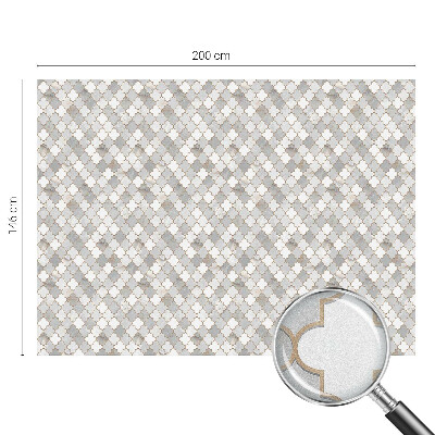 Dekorativní mléčná fólie na sklo Geometrická mozaika