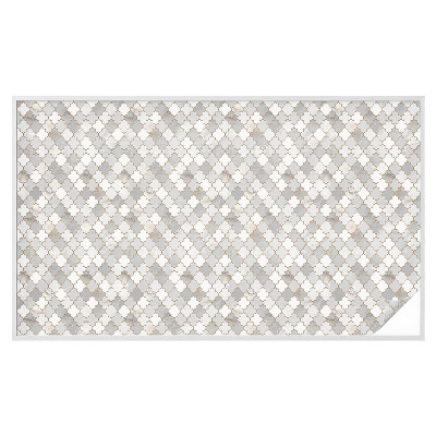 Dekorativní mléčná fólie na sklo Geometrická mozaika