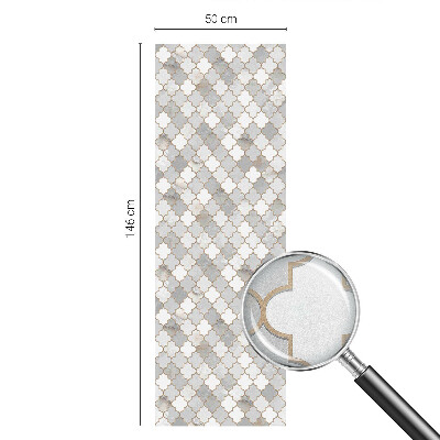 Dekorativní mléčná fólie na sklo Geometrická mozaika