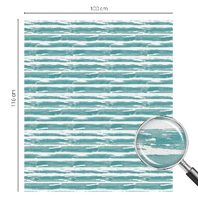 Dekorativní mléčná fólie na sklo Zelené pruhy